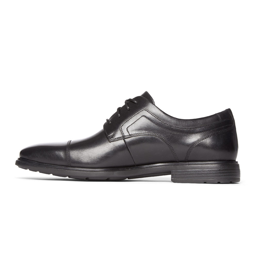 Rockport Mens Dress Shoes Black - Dres Sports Business 2 Plain Cap Toe - UK 164-KFLNRY